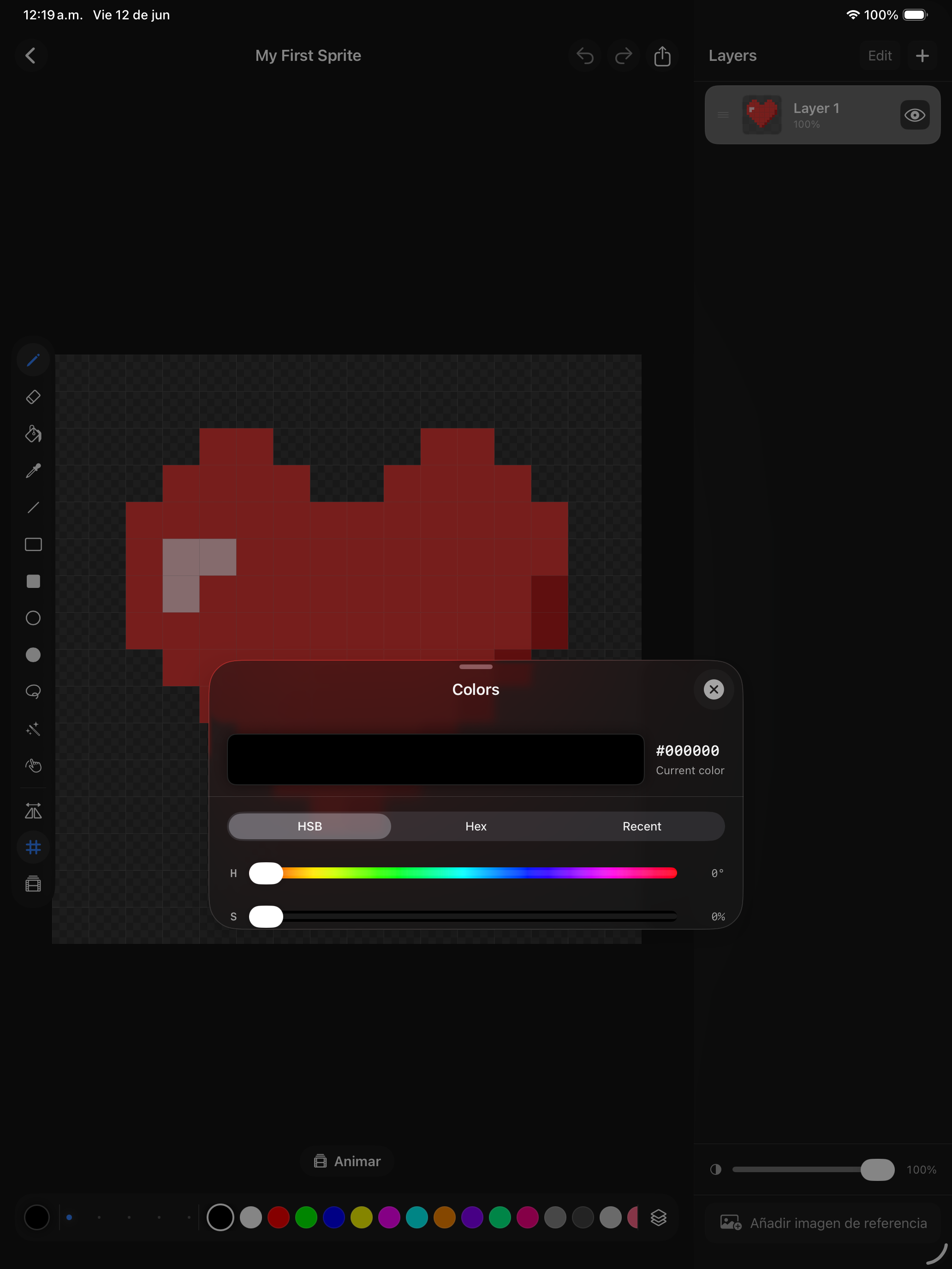 Color picker on iPad